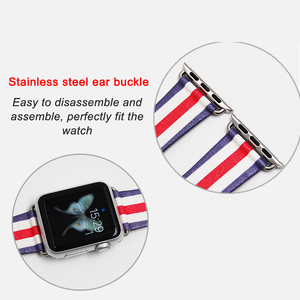 Estampado de cuero genuino correa de reloj 38mm 40mm <span class=keywords><strong>iphone</strong></span> bandas <span class=keywords><strong>para</strong></span> reloj <span class=keywords><strong>Apple</strong></span> <span class=keywords><strong>watch</strong></span> Series SE/<span class=keywords><strong>6</strong></span>/5/4/3/2/1 - Product Image 2