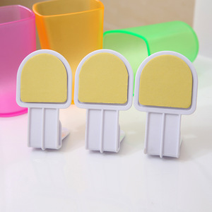 <b>Toothbrush</b> <b>Holder</b> Wall Mount Double Cup Hook Strong Adhesive No Drilling Space Saving Bathroom Storage - Product Image 4
