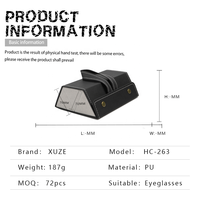 Étui de rangement suspendu en cuir pliable à 3 compartiments pour lunettes de soleil et de vue avec conception anti-écrasement