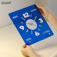 Mandelda acrylique horloge de table décoration de la maison moderne carré bureau montre horloges Art ornement décor bricolage horloges pour la Promotion
