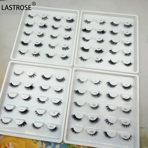 10 Pairs Set Low Moq Wholesale Vegan Corner <strong>Lashes</strong> Natural 3D False <strong>Lashes</strong> <strong>Half</strong> Strip <strong>Lashes</strong> - Product Image 2