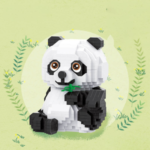 Tự làm Mini phim hoạt hình nhân vật khối xây dựng gấu trúc Micro mini khối xây dựng lắp ráp DIY Mini khối đồ chơi - Product Image 5