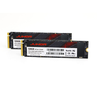 محرك أقراص صلبة داخلي JUHOR 128 جيجابايت M.2 NVMe Gen3 عالي السرعة مدمج ومعدني لأجهزة الكمبيوتر المحمولة والمكتبية NVMe 3.0
