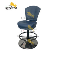 Usine loisirs cuir synthétique casino poker machine à sous chaises noir cuisson fini base ronde pour les jeux