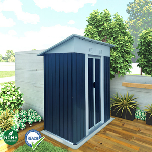 Caseta de <span class=keywords><strong>Almacenamiento</strong></span> <span class=keywords><strong>Exterior</strong></span> Resistente a la Intemperie de 6*4 Pies para Uso en Todas las Estaciones y Protección de Equipos de Jardín - Product Image 1