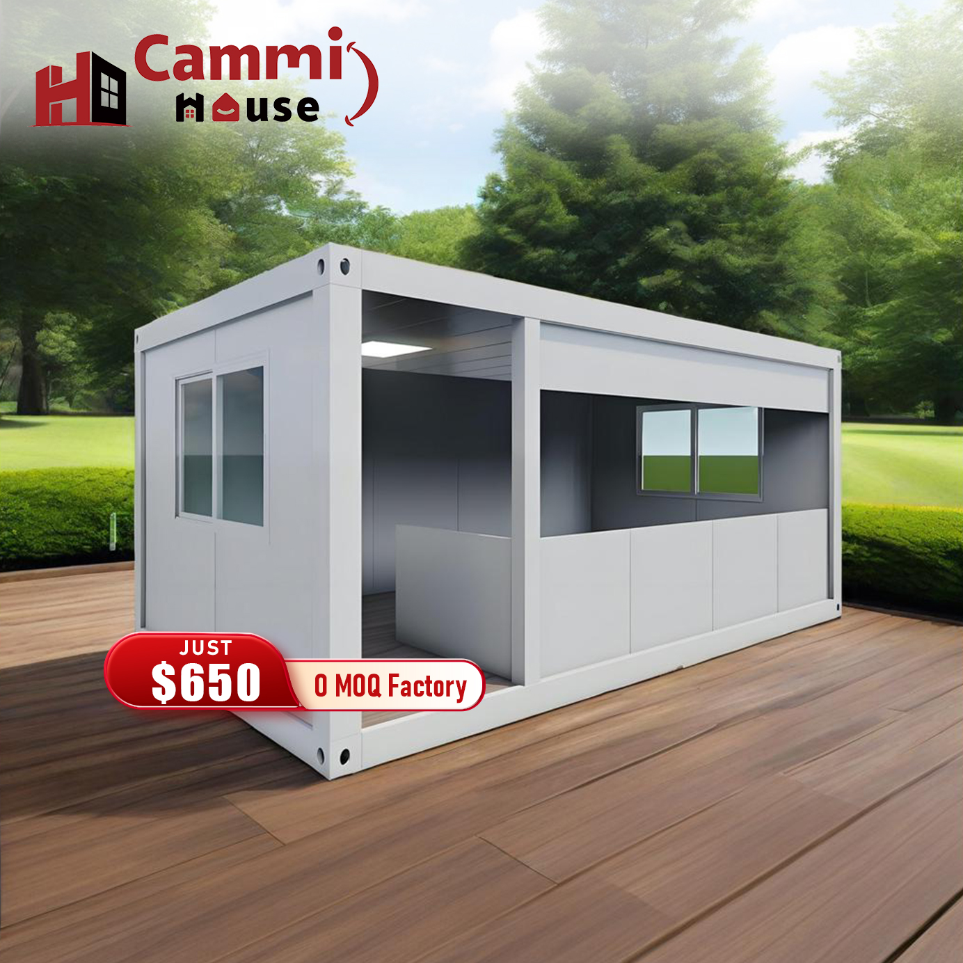 Дом Cammi 20 футов крошечный дом стальной модульный плоский контейнер дом Складной Съемный контейнер дом Casa сборные дома