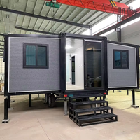 Maison conteneur pliable et extensible de 20 pieds, de luxe, 3 chambres, contemporaine, en acier léger préfabriqué, avec atelier, pour usage hospitalier