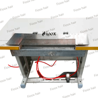 Machine industrielle d'injection de cheveux pour la fabrication de toupets et de prothèses capillaires en PU, avec table et pédale de commande, et machine à coudre pour la pose de cheveux