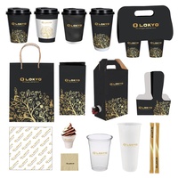 Gobelets en Papier Personnalisés LOKYO, Vente en Gros, Double Paroi Jetables, 10oz et 12oz, pour Café à Emporter, avec Couvercle