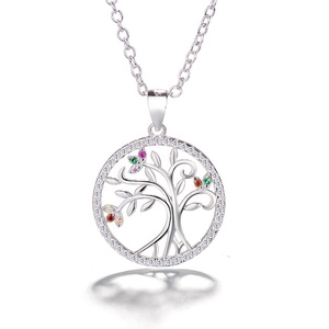 2025 New Arrival Trendy Jewelry New 925 Sterling Silver <strong>Necklace</strong> <strong>Tree</strong> of Life Pendant <strong>Necklace</strong> for Women - Product Image 3