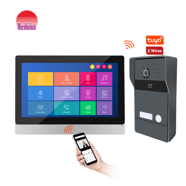 2-Wired Intercom System POE 9" Touch Screen Tuya Zigbee Indoor Monitor Smart Tablet Video Intercom Systems