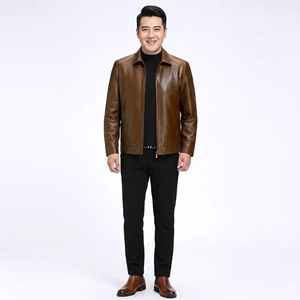 Veste à capuche en daim pour homme avec logo personnalisé sur le devant, idéale pour un usage décontracté professionnel contemporain - Product Image 1