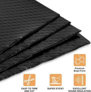 Coussin insonorisant (2 mm), coussin insonorisant pour voiture, coussin <span class=keywords><strong>amortisseur</strong></span> auto-adhésif en butyl, adapté aux portes, aux toits, au <span class=keywords><strong>coffre</strong></span> - Product Image 5