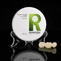 Disque de zircone polyvalent Rondcera à surface ultra-lisse pour la restauration esthétique de couronnes et facettes antérieures en laboratoire dentaire (CAD/CAM)