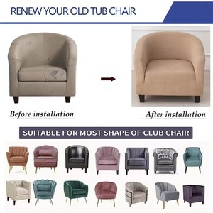 Housses de Canapé en Polaire Unie Élastique pour <span class=keywords><strong>Fauteuil</strong></span> <span class=keywords><strong>Club</strong></span>, <span class=keywords><strong>Fauteuil</strong></span> Crapaud, Salon, Hôtel, Décoration Intérieure Confortable - Product Image 6