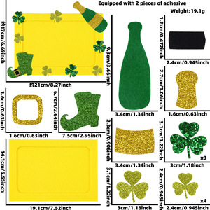 PAFU St. Patrick's Day DIY Collage Frame-Marco de <span class=keywords><strong>fotos</strong></span> no tejido para decoraciones de fiesta del Día Nacional irlandés y actividades artesanales - Product Image 5