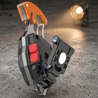 Mini lampe torche porte-clés multifonction en ABS, best-seller, étanche IP44, rechargeable, haute luminosité, ultra-légère pour le camping
