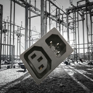 HM HM-AC-104 <span class=keywords><strong>Prise</strong></span> et fiche industrielles C13 C14 15A 250VAC avec fusible 15A Norme américaine 2 prises AC - Product Image 3