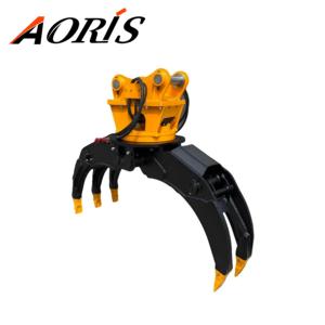 <span class=keywords><strong>Grappin</strong></span> hydraulique rotatif à double cylindre pour excavatrice de 3,5 à 50 tonnes, pour bois, roche, pierre, griffes de préhension multifonctions - Product Image 5