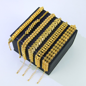 Hot Selling Fashion <b>Bracelet</b> Jewelry 21k Gold Plated Beads Bridal Wedding <b>Adjustable</b> <b>Bracelets</b> for Women Event Party - Product Image 2