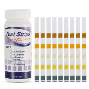 Bandelettes de test pour piscine 5-en-1, <span class=keywords><strong>analyse</strong></span> chimique de l'<span class=keywords><strong>eau</strong></span> pour <span class=keywords><strong>spa</strong></span> et jacuzzi, test de la bromine, de l'alcalinité totale, du pH, du chlore libre et de la dureté - Product Image 3