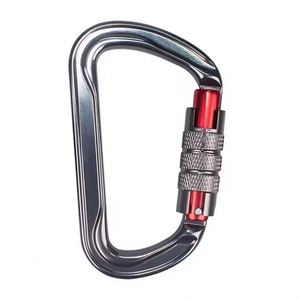 Özel Logo şekli emniyet Metal baskı kanca köpek tasma 316 paslanmaz çelik DIN5299 vida kilit Oval yürüyüş tırmanma karabina - Product Image 2