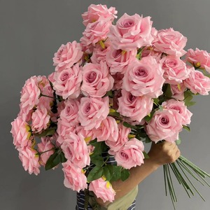 Rose en <span class=keywords><strong>soie</strong></span> blanche diamantée de 65 cm (25,5 pouces) pour décoration de mariage, <span class=keywords><strong>vente</strong></span> directe d'usine - Product Image 5
