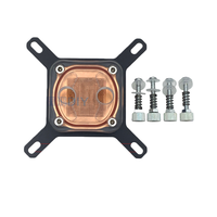 Radiateur spécial Intel à refroidissement par eau pour processeur, tête de refroidissement argentée et noire, sans ventilateur