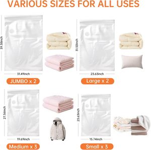 Organizzatore per <span class=keywords><strong>Vestiti</strong></span> <span class=keywords><strong>Sacchetti</strong></span> Sottovuoto Impermeabili con Design <span class=keywords><strong>Salvaspazio</strong></span> per Biancheria da Letto e Organizzazione del Bagno (Materiale PA+PE) - Product Image 3