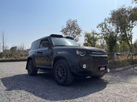 Kit carrosserie urbain noir brillant en ABS pour Land Rover Defender 110 à 2025 Série U, ailes avant, cache-roue, pare-chocs avant, logos urbains