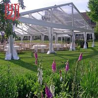 Tente de réception transparente pour mariage, toit clair, 200 personnes
