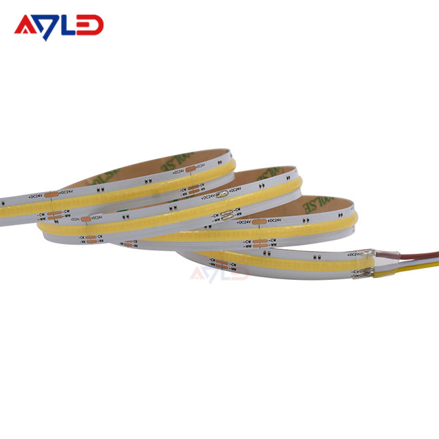 5M COB LED Light Strip DC24V 640 Chips CE for UL Certified RGBIC Tunable Dual CCT IP20 IP67 Smart Strip Lights