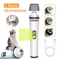 Lime à ongles électrique pour animaux de compagnie, moteur silencieux à vibrations ultra-faibles, apaise les animaux, toilettage des griffes sans effort pour chiens et chats, accessoire de toilettage