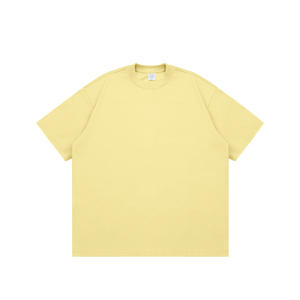 เสื้อยืดคอวีแนววินเทจของผู้ชายทรงโอเวอร์ไซส์เข้ารูป305GSM เสื้อยืดลำลองผ้าคอตตอน100% ออกแบบโลโก้ได้ตามต้องการสำหรับสตรีทแวร์ - Product Image 3