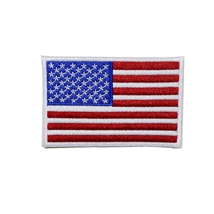 Bán Buôn Sắt Trên Mỹ Cờ Các Bản Vá Lỗi Màu Sắc Khác Nhau <span class=keywords><strong>100</strong></span>% Đầy Đủ Thêu Cờ Vá Thêu Mỹ Cờ Vai Vá - Product Image 2
