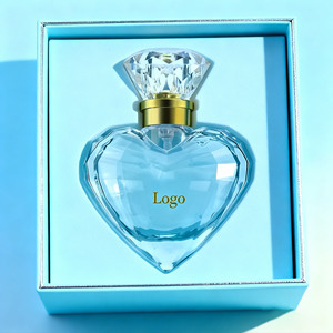 Envase de Perfume Vacío de Vidrio Transparente en Forma de Corazón de Lujo de 50 ml Personalizado de Alta Gama para Envasado de Cosméticos con Embalaje en Caja - Product Image 2