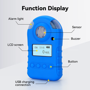 Detector de Gases Múltiples Portátil BH-90 (CO2 EX/Gases Tóxicos), Alta Precisión, Alarma de Luz/Sonido/Vibración, Acero Inoxidable - Product Image 4