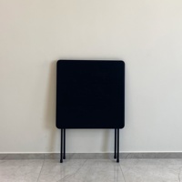 Table de salle à manger pliante carrée en plastique durable et peu encombrante pour jardin, fête, pique-nique, cour arrière, terrasse extérieure