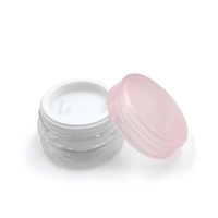 Pot cosmétique portable transparent en PET de petite taille 10ml 15ml 20ml pour crème de soin avec bouchon à vis intérieur