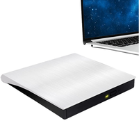 Lecteur DVD USB pour ordinateur portable, graveur externe mobile DVD-RW, graveur optique DVD/CD brossé, style interne, vente directe d'usine