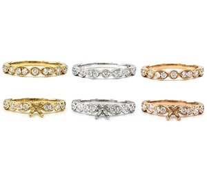 Meilleure qualité de fabrication, design unique, haute qualité, bague de fiançailles en or 18 carats avec diamant véritable rond, ensemble de bagues pour femmes, mariage et fête - Product Image 4