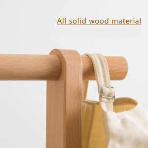 Soporte para toallas de mano, organizador de secado adecuado para el hogar, cocina, <span class=keywords><strong>piscina</strong></span>, accesorios, estante de madera de pie - Product Image 3