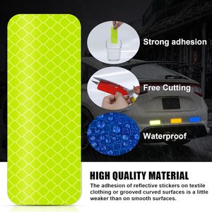 Autocollants réfléchissants personnalisés <span class=keywords><strong>bande</strong></span> réfléchissante haute visibilité bandes imperméables sécurité en vrac pour voiture <span class=keywords><strong>moto</strong></span> vélo remorque - Product Image 3