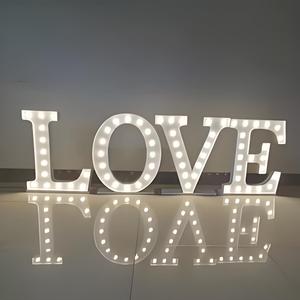 Tùy chỉnh 4-chân số 3-chân hôn nhân thắp sáng Chữ kim loại thư tình yêu kết hôn với tôi bé chữ in hoa - Product Image 6