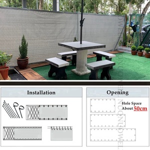 Tewango – Nouvelle Voile d'Ombrage Rectangulaire Extérieure en HDPE Épais et Robuste, Anti-UV, pour Balcon, Protection de la Vie Privée, Filet Pare-Vent, Tissu Anti-UV 90%-95% - Product Image 3