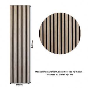 Décoration intérieure Akupanel Office Studio Décorations murales en bois mdf Plafond Panneaux muraux 3D cannelés Panneaux muraux acoustiques - Product Image 6