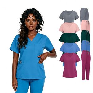 New Design Suits New Style Breathable Hospital Nurse <b>Set</b> Scrubs Uniforms <b>Sets</b> For Women - Product Image 1