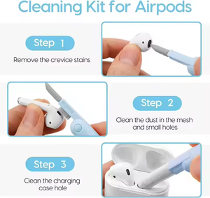 Kit di Pulizia 7 in 1: Spazzola <span class=keywords><strong>per</strong></span> Tastiera <span class=keywords><strong>Computer</strong></span>, Penna Pulente <span class=keywords><strong>per</strong></span> Auricolari Airpods iPhone, Strumenti di Pulizia, Set Estrattore Tasti - Product Image 3