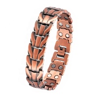 Gelang Terlaris Gaya Retro Dapat Disesuaikan Motif Naga Merah Tembaga Pereda Nyeri Pria Terapi Energi Magnetik Gelang Serbaguna