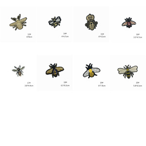 NODA Bulk Stock Iron on Embroidery Various Insect <b>Bee</b> Patch for Bag Clothes - Product Image 3